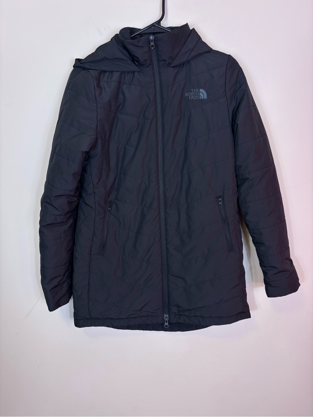 The North Face Black Quilted Hooded Puffer Winter Jacket Women’s Small